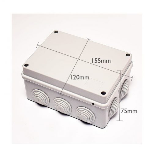 10 Way Junction Box with Rubber Grommets - Grey - Image 4