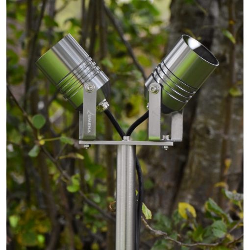AlvaLED - 6W Adjustable LED Twin Spike Light (240V) - Black / Titanium / Cocoa - Image 3